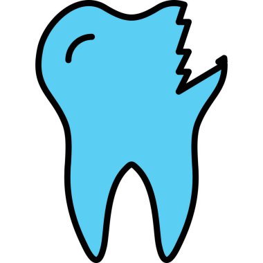 Diş ikonu vektör illüstrasyonu