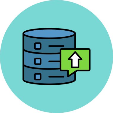 Kolayca düzenleyebilen ve düzenleyebilen Veri Depolama Vektörü simgesi