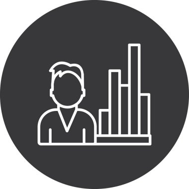 İş adamı simgesinin vektör illüstrasyonu