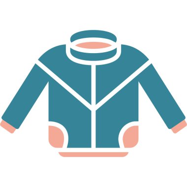 Ceket. Web simgesi basit illüstrasyon