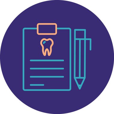 Diş simgesinin vektör illüstrasyonu