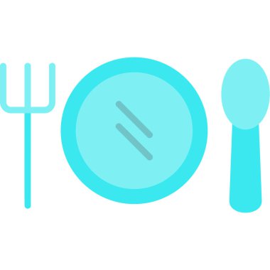 vektör simgesi konsepti kaşık, çatal ve kaşık