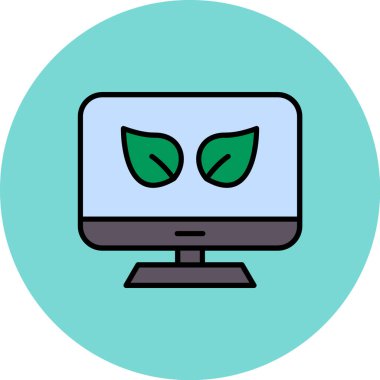 Dizüstü bilgisayar simgesi vektör çizimi