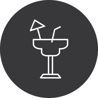 Kokteyl simgesinin vektör illüstrasyonu