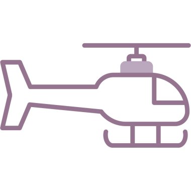 Helikopter. Web simgesi basit illüstrasyon