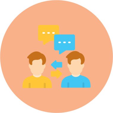 Konuş. Web simgesi basit illüstrasyon