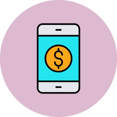 Cep telefonu. Web simgesi basit illüstrasyon