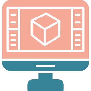 Kutu. Web simgesi basit illüstrasyon