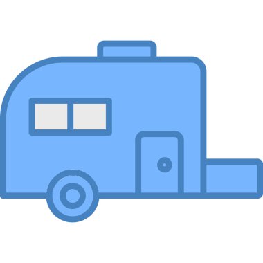 kamyon düz vektör simgesi