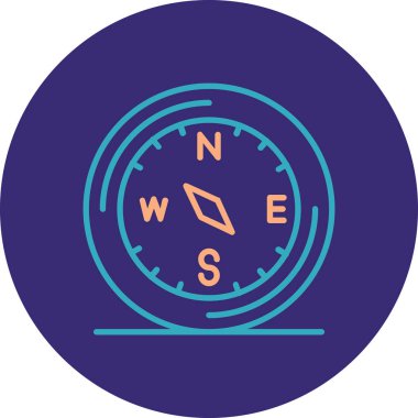 Pusula. Web simgesi basit illüstrasyon