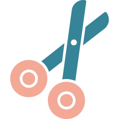 Beyaz arkaplanda makas, illüstrasyon, vektör.