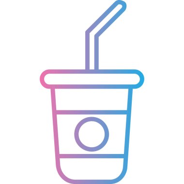 meşrubat saman simgesi pürüzsüz ana hatlarıyla