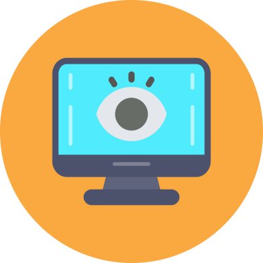 Bilgisayar göz simgesi. vektör illüstrasyonu