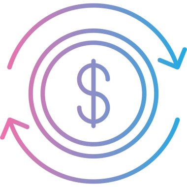 Dolar simgesi vektör illüstrasyonu