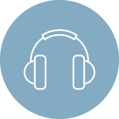 kulaklık simgesi, vektör illüstrasyonu