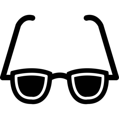 gözlük simgesi, vektör illüstrasyonu