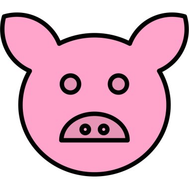 Tatlı domuz suratlı ikon, taslak biçimi