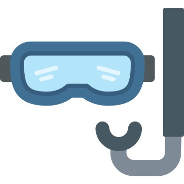 Dalış maskesi dalış simgesi düz stil