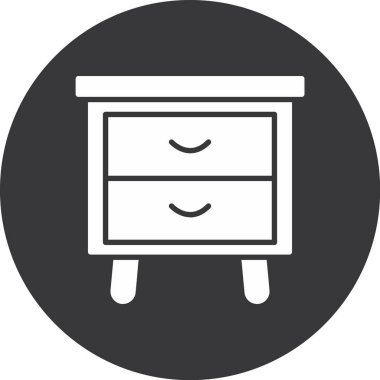 mobilya yassı simgesi, vektör, illüstrasyon