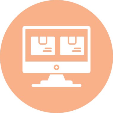 Bilgisayar. Web simgesi basit illüstrasyon