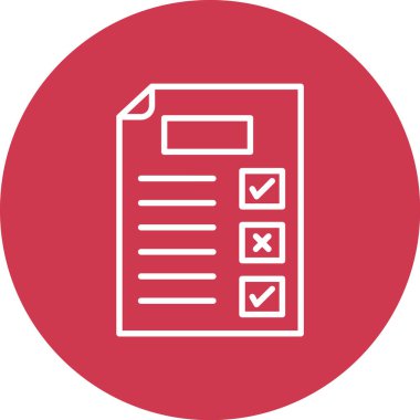 Kontrol listesi. Web simgesi basit tasarım