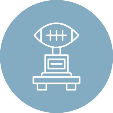 Amerikan futbolu ikonu vektör illüstrasyonu