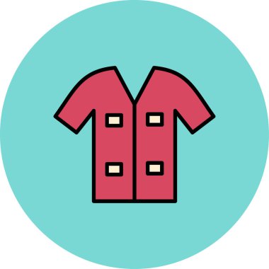 Modern b 'nin vektör illüstrasyonunda giysi ikonu yok