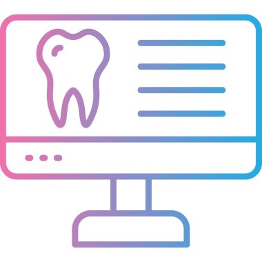 Diş simgesi, vektör illüstrasyonu