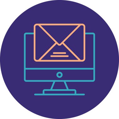 Bilgisayar. Web simgesi basit illüstrasyon