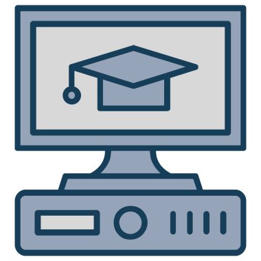 Online eğitim. Web simgesi