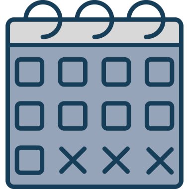 Doldurulmuş özet biçiminde takvim tarihi olay simgesi