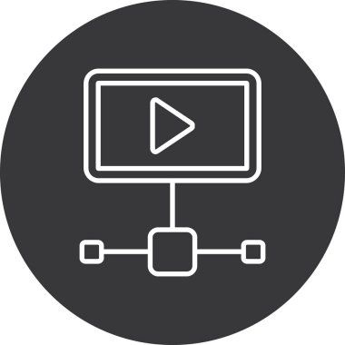 video simgesi, vektör illüstrasyonu