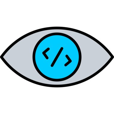 Göz simgesi vektör illüstrasyonu