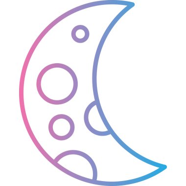 Ay ikonu vektör illüstrasyonu