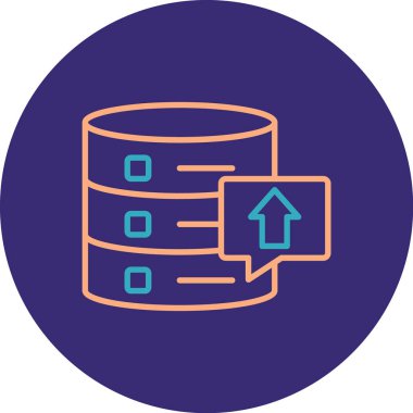 veritabanı. Web simgesi basit illüstrasyon