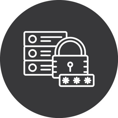 yassı simgeyi kilitle, vektör, illüstrasyon