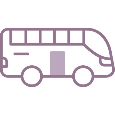 Otobüs. Web simgesi basit tasarım