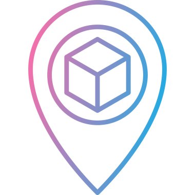 Harita konum simgesinin vektör illüstrasyonu