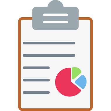 iş raporu düz simge, düz biçim