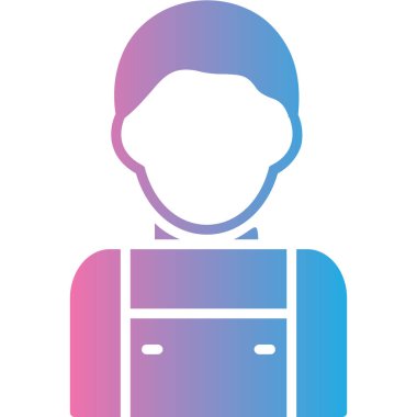 Şef. Web simgesi basit illüstrasyon