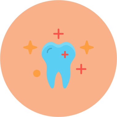 Diş simgesinin vektör illüstrasyonu