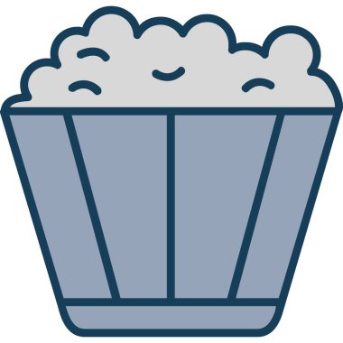 Patlamış mısır. Web simgesi basit illüstrasyon