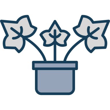 Çiçek. Web simgesi basit illüstrasyon