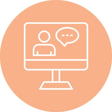 Konuş. Web simgesi basit illüstrasyon