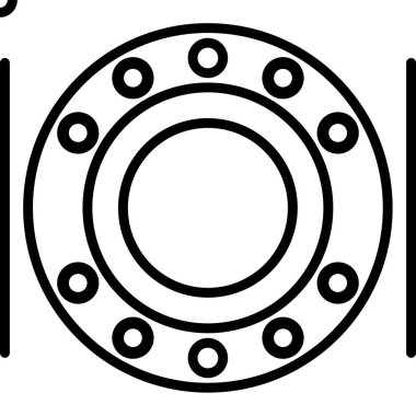 Tek bir tekerlek simgesinin vektör illüstrasyonu