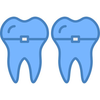 diş simgesi vektör illüstrasyonu