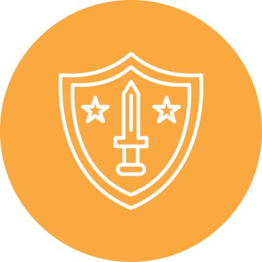 Kılıç. Web simgesi basit illüstrasyon