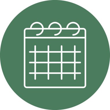 Takvim simgesi, vektör çizimi