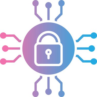 Güvenlik kilidi simgesinin vektör çizimi