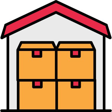 Bina. Web simgesi basit illüstrasyon